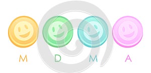 Mdma or ecstasy tablets icon