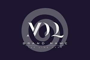 MDQ abstract letter logo design