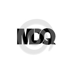 MDQ letter monogram logo design vector