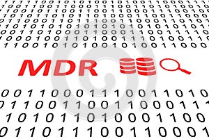 MDR concept binary code 3d