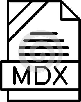 MDX Outline Vector Icon