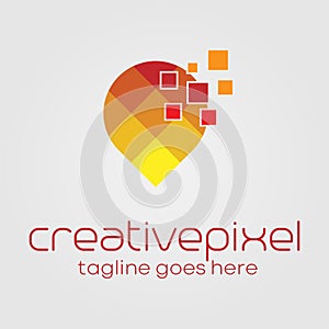 Creative Pixel Logo Design Template