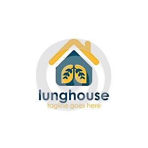 Lung House logo design template