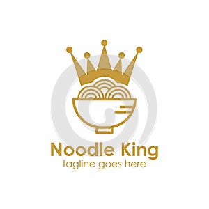 Noodle King logo design template