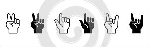 Me hand icon. One finger hand counting icon. Number one hand gesture. Participate hand symbol. Vector stock illustration. Flat and photo