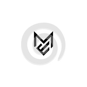 ME MW Letter monogram Initial Logo Design Template Vector Illustration. ME MW elegant and Professional icon design
