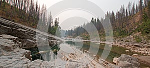 Meadow Creek Gorge on the South Fork of the Flathead River in the Bob Marshall Wilderness area in Montana USA