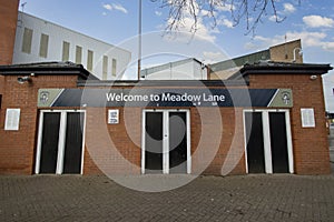 Meadow Lane is the home to Notts County Football Club in Nottingham
