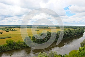 Meadow and the river Desna