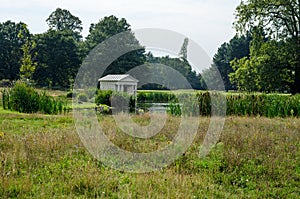 Meadow and Temple, Old Deer Park, Richmond Upon Thames