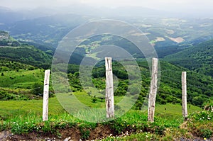 Meadows and mountains in Basque Country