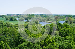 Meadows and Odra river