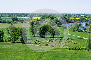 Meadows and Odra river