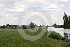 Meadows and roads in the Zuidplaspolder area where water can\'t be managed anymore