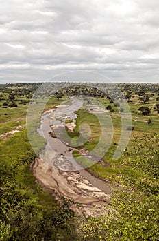 Meadows of Tanzania with river