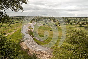 Meadows of Tanzania with river