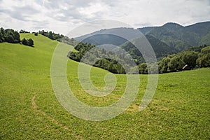 Meadrows in Vlkolinec, Slovakia - UNESCO World Heritage site