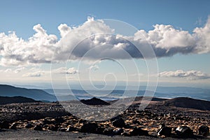 Meager landscape at Mount Ruapehu