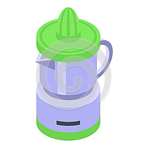 Meal beverage juicer icon isometric vector. Drink machine