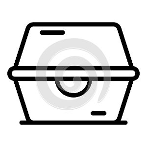 Meal box icon, outline style