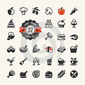 Meal icons set