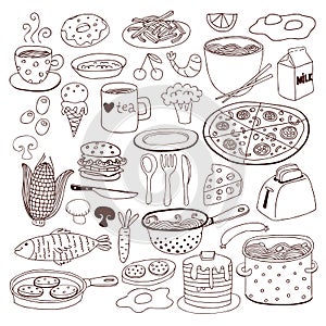 Meal and ware doodle set
