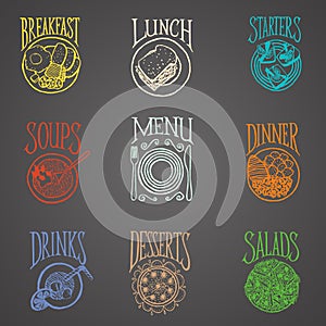 Meals menu icons - Latino style