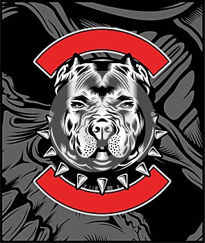 Mean Bulldog Mascot Illustration vector