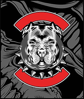 Mean Bulldog Mascot Illustration vector photo