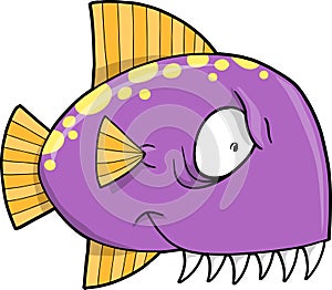 Mean Fish shark Vector