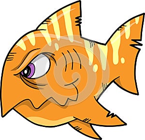 Mean fish Vector Illustration