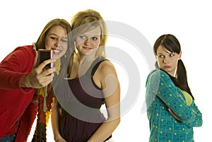 Mean Girls Take photos with cellphone