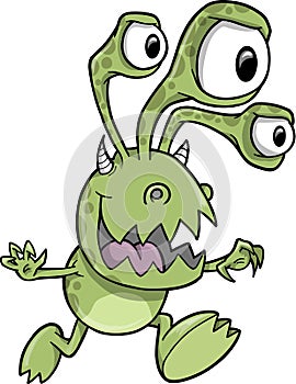Mean Green Monster Vector
