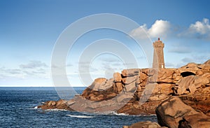 Mean ruz lighthouse in northern brittany
