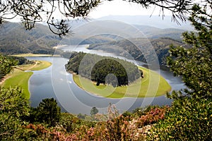 Meander of the Alagon River, Extremadura (Spain) photo