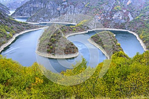 Meander of the Uvac river, Serbia photo