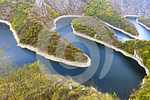 Meander of the Uvac river (Serbia) photo