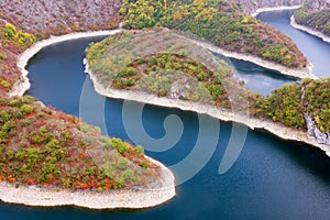 Meander of the Uvac river (Serbia) photo