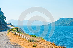 Meandering mountain highway runs