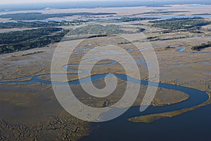 Meandering river delta