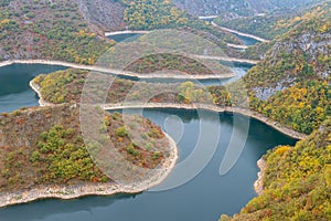 Meanders of Uvac river, Serbia photo