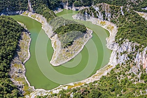 Meanders of Uvac river in Serbia