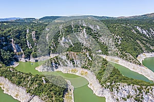 Meanders of Uvac river in Serbia