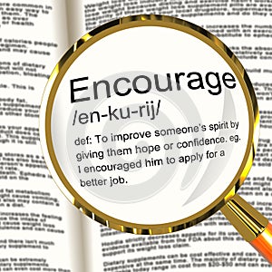 Meaning of 'Encourage'