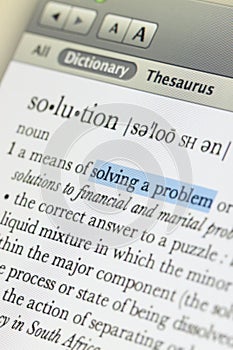 Meaning of solution