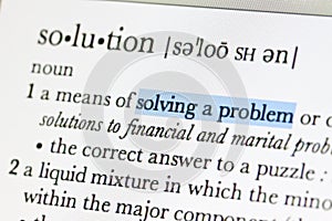 Meaning of solution