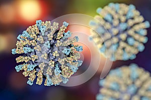 Measles virus illustration