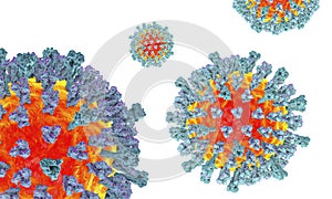 Measles virus. illustration