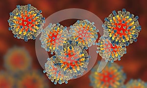 Measles virus. illustration