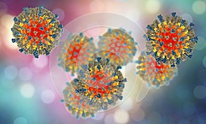 Measles virus. illustration